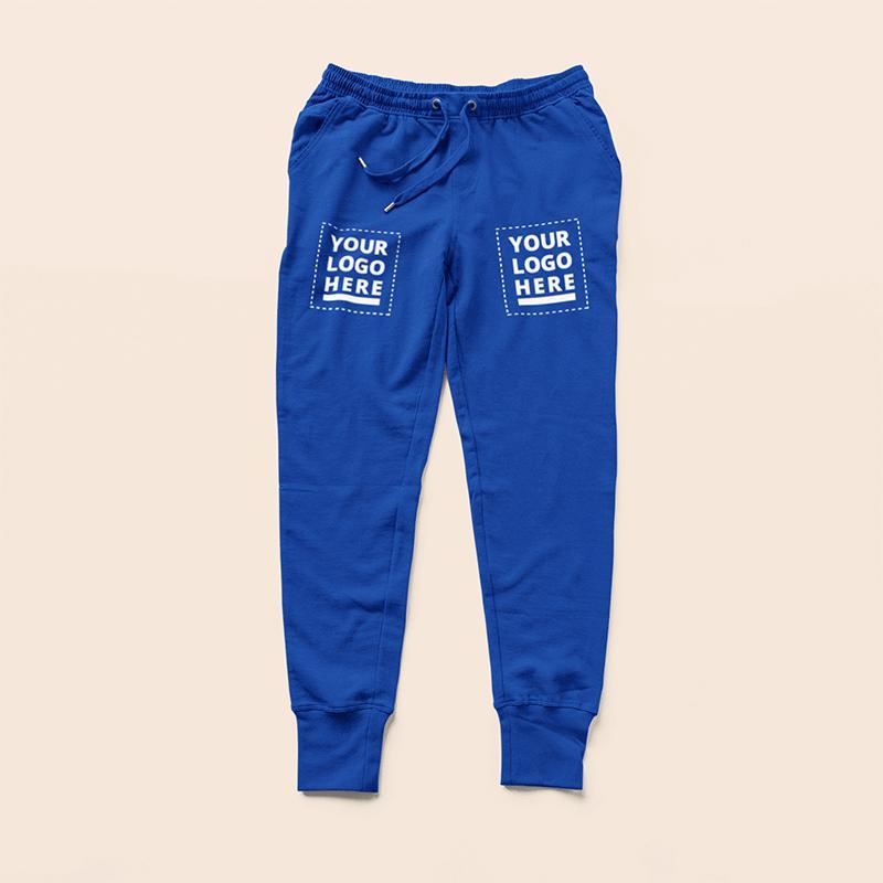 custom sweatpants side leg print, custom sweatpants no minimum