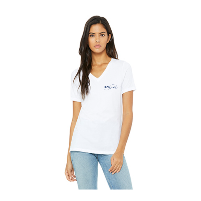 Ladies' Relaxed Jersey V-Neck T-Shirt | Bella+Canvas 6405