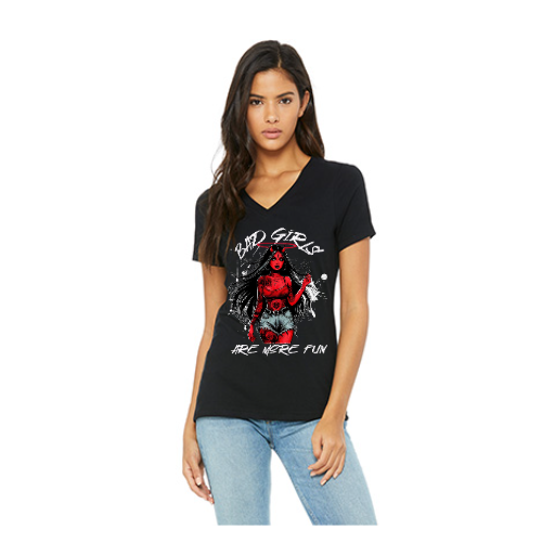 Ladies' Relaxed Jersey V-Neck T-Shirt | Bella+Canvas 6405