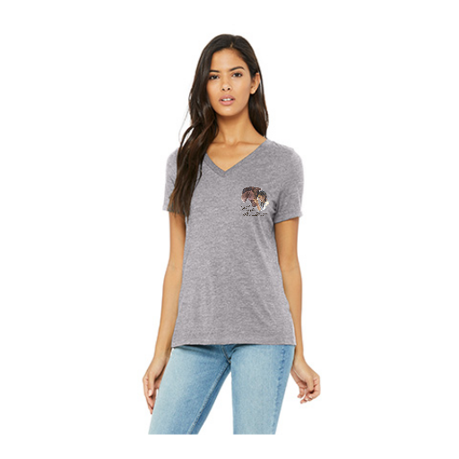 Ladies' Relaxed Jersey V-Neck T-Shirt | Bella+Canvas 6405