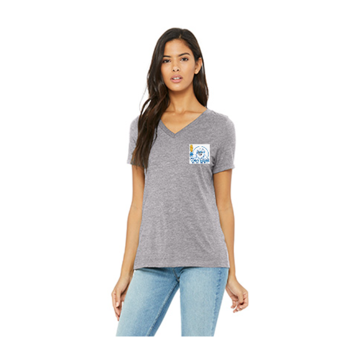 Ladies' Relaxed Jersey V-Neck T-Shirt | Bella+Canvas 6405