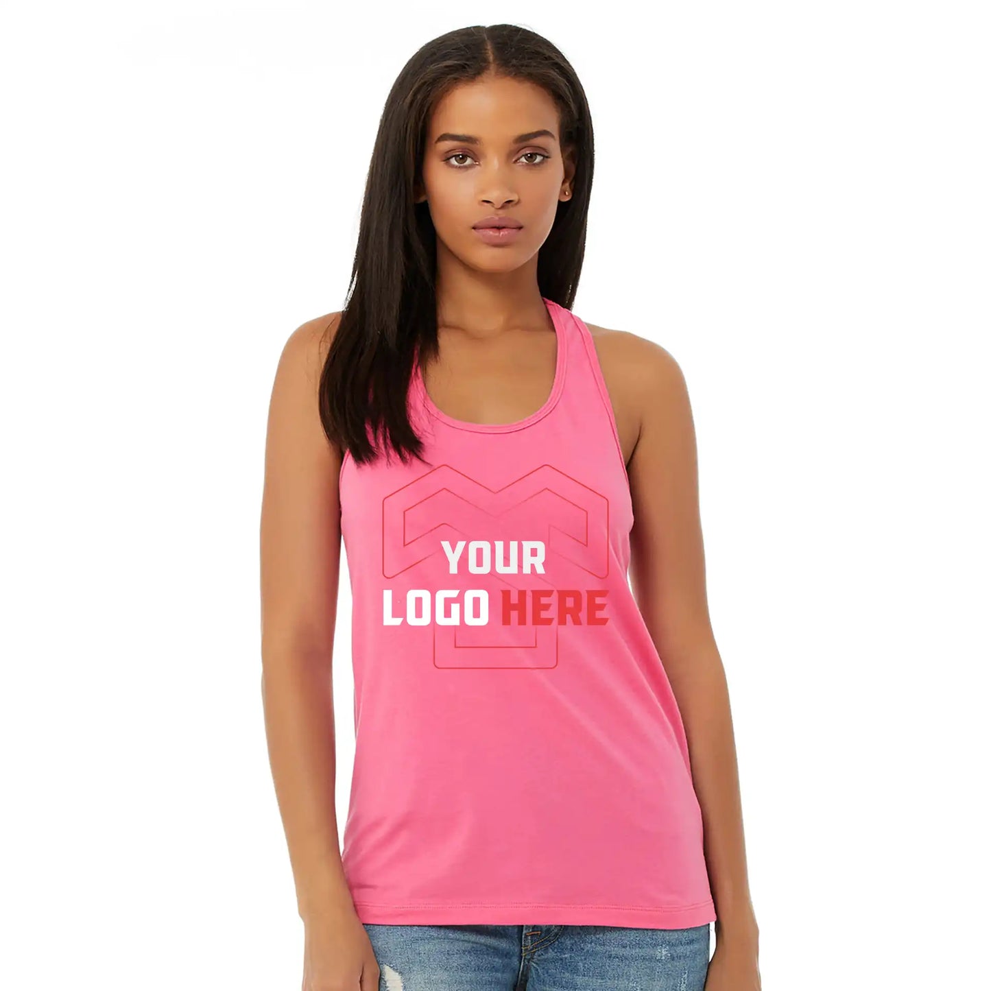 Camiseta sin mangas de jersey con espalda cruzada para mujer | Bella+Lienzo 6008