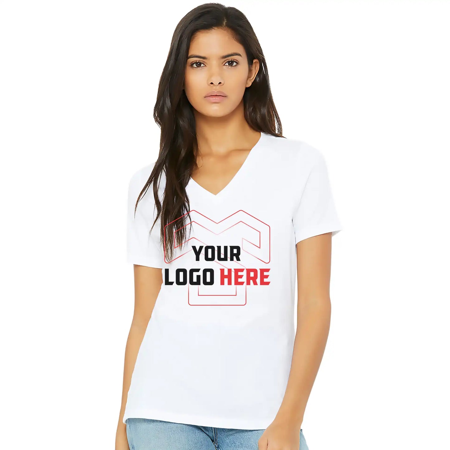 Ladies' Relaxed Jersey V-Neck T-Shirt | Bella+Canvas 6405