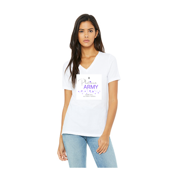 Ladies' Relaxed Jersey V-Neck T-Shirt | Bella+Canvas 6405