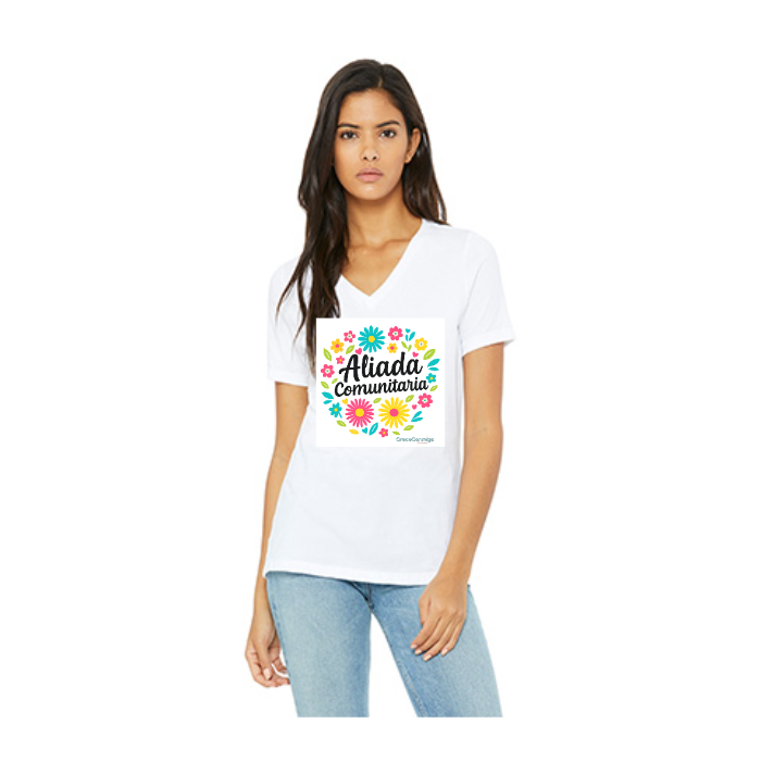 Ladies' Relaxed Jersey V-Neck T-Shirt | Bella+Canvas 6405
