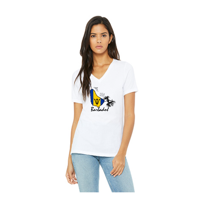 Ladies' Relaxed Jersey V-Neck T-Shirt | Bella+Canvas 6405