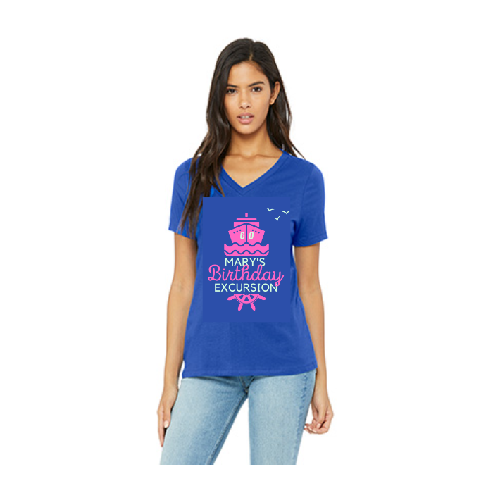 Camiseta holgada de punto con cuello en V para mujer | Bella+Lienzo 6405