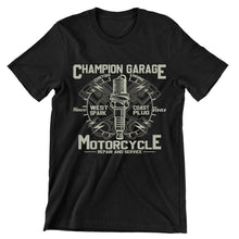 Champion Garage- christian biker t shirts_cool biker t shirts_biker trash t shirts_biker t shirts_biker t shirts women's_bike week t shirts_motorcycle t shirts mens_biker chick t shirts_motorcycle t shirts funny