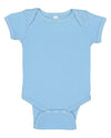 custom onesie for baby - 4400 Rabbit Skins Infant Baby Rib Bodysuit-Onesie-Rabbit Skins-Light Blue-NB-Custom One Online