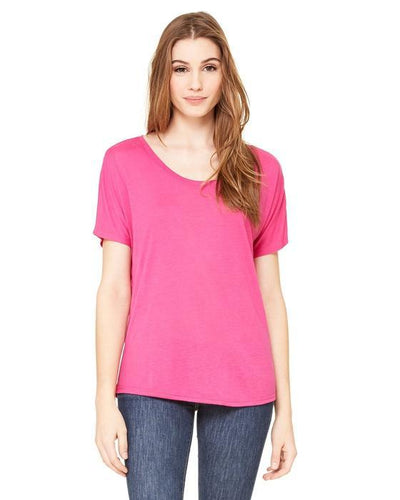 custom slouchy t shirt - 8816 Bella + Canvas Ladies' Slouchy T-Shirt-T-SHIRT-Bella + Canvas-Berry-S-Custom One Online