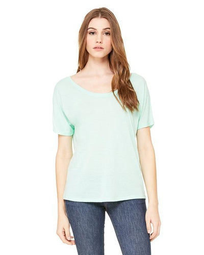 custom slouchy t shirt - 8816 Bella + Canvas Ladies' Slouchy T-Shirt-T-SHIRT-Bella + Canvas-Mint-S-Custom One Online