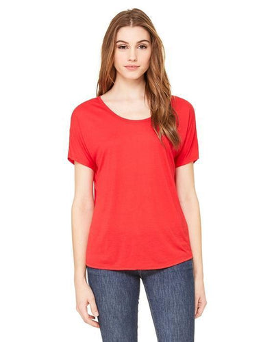 custom slouchy t shirt - 8816 Bella + Canvas Ladies' Slouchy T-Shirt-T-SHIRT-Bella + Canvas-Red-S-Custom One Online