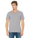 custom v neck t shirts - 3005 Bella + Canvas Unisex Jersey Short-Sleeve V-Neck T-Shirt-T-SHIRT-Bella + Canvas-Athletic Heather-S-Custom One Online