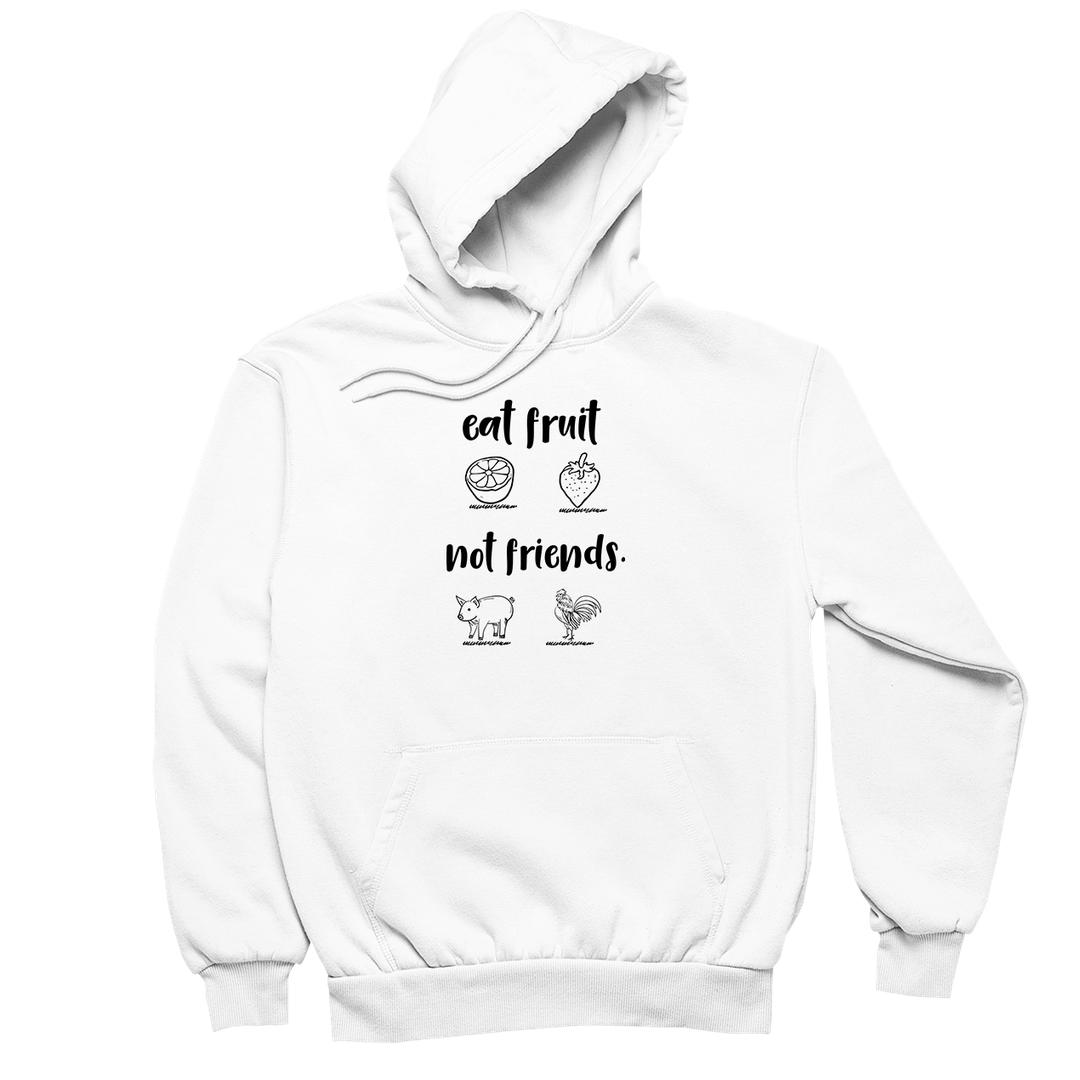 Eat Fruit Not Friends - vegan friendly t shirts_vegan slogan t shirts_best vegan t shirts_anti vegan t shirts_go vegan t shirts_vegan activist shirts_vegan saying shirts_vegan tshirts_cute vegan shirts_funny vegan shirts_vegan t shirts funny
