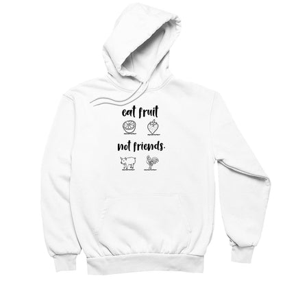Eat Fruit Not Friends - vegan friendly t shirts_vegan slogan t shirts_best vegan t shirts_anti vegan t shirts_go vegan t shirts_vegan activist shirts_vegan saying shirts_vegan tshirts_cute vegan shirts_funny vegan shirts_vegan t shirts funny