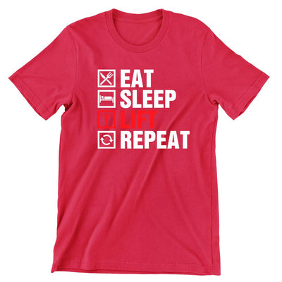Eat Sleep Lift Repeat- mens funny gym shirts_fun gym shirts_gym funny shirts_funny gym shirts_gym shirts funny_gym t shirt_fun workout shirts_funny workout shirt_gym shirt_gym shirts