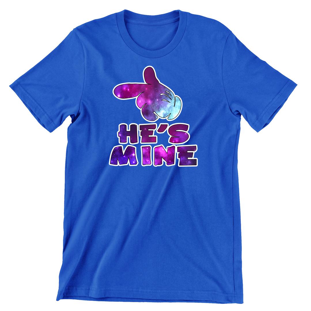 He is mine Galaxy - t shirts for valentine's day_valentine day t shirts_valentine's day t shirts_long sleeve valentine shirts_valentine's day tee shirt_valentine day tee shirts_valentines day shirt ideas_matching couple t shirts_couple matching t shirts_matching t shirts for couples