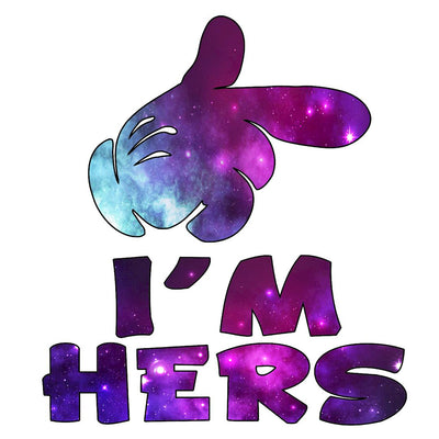 I am hers Galaxy - t shirts for valentine's day_valentine day t shirts_valentine's day t shirts_long sleeve valentine shirts_valentine's day tee shirt_valentine day tee shirts_valentines day shirt ideas_matching couple t shirts_couple matching t shirts_matching t shirts for couples