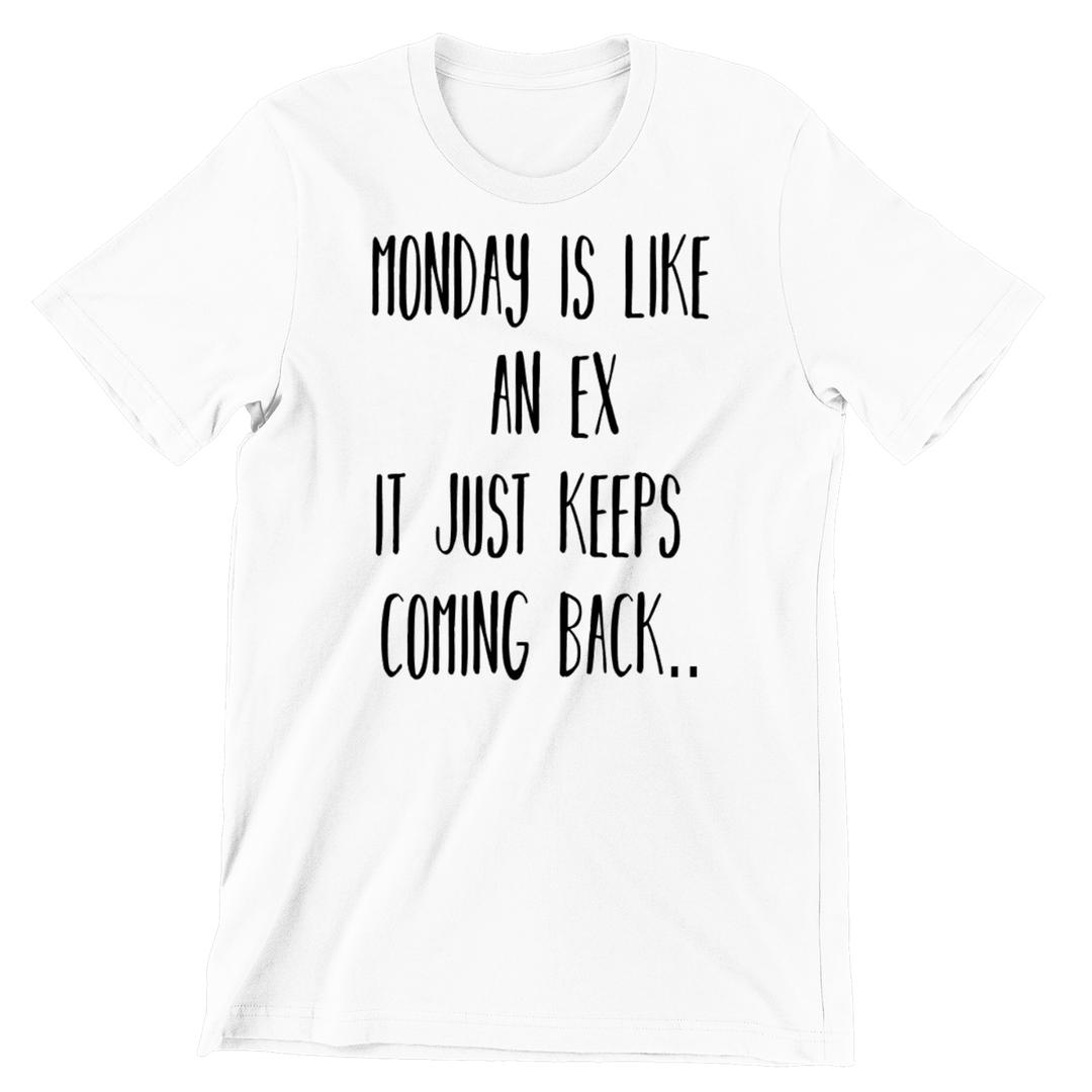 Monday Is Like An Ex - funny monday shirt_funny monday shirts