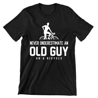 Never Underestimate an Old Guy on A Bicycle - funny bicycle t shirt_bicycle t shirt womens_bicycle t shirt design_bicycle day t shirt_vintage bicycle t shirt_t shirt with bicycle logo_t shirt with bicycle_bicycle t shirt_bicycle t shirt mens_bicycle t shirts funny