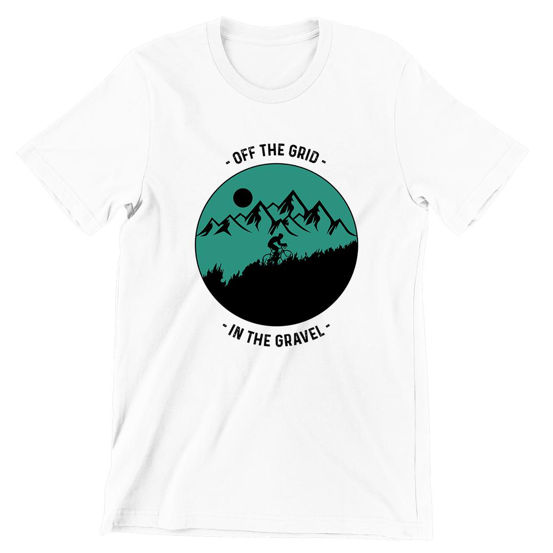 Off The Grid In The Gravel - funny bicycle t shirt_bicycle t shirt womens_bicycle t shirt design_bicycle day t shirt_vintage bicycle t shirt_t shirt with bicycle logo_t shirt with bicycle_bicycle t shirt_bicycle t shirt mens_bicycle t shirts funny