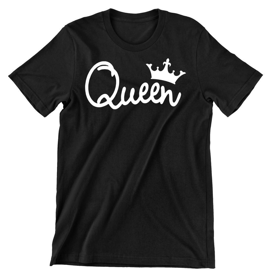 Queen Cursive - t shirts for valentine's day_valentine day t shirts_valentine's day t shirts_long sleeve valentine shirts_valentine's day tee shirt_valentine day tee shirts_valentines day shirt ideas_matching couple t shirts_couple matching t shirts_matching t shirts for couples