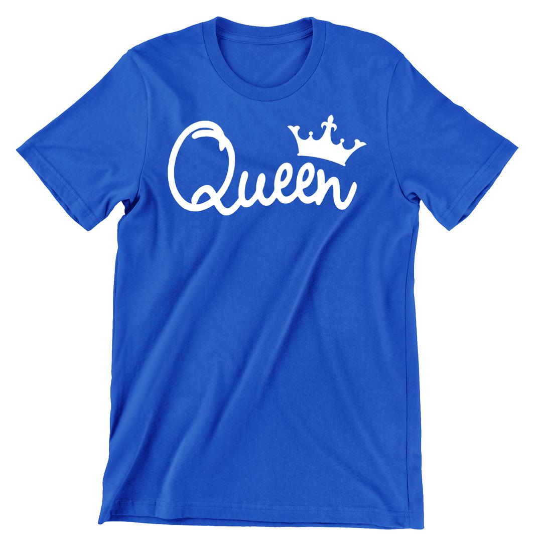 Queen Cursive - t shirts for valentine's day_valentine day t shirts_valentine's day t shirts_long sleeve valentine shirts_valentine's day tee shirt_valentine day tee shirts_valentines day shirt ideas_matching couple t shirts_couple matching t shirts_matching t shirts for couples