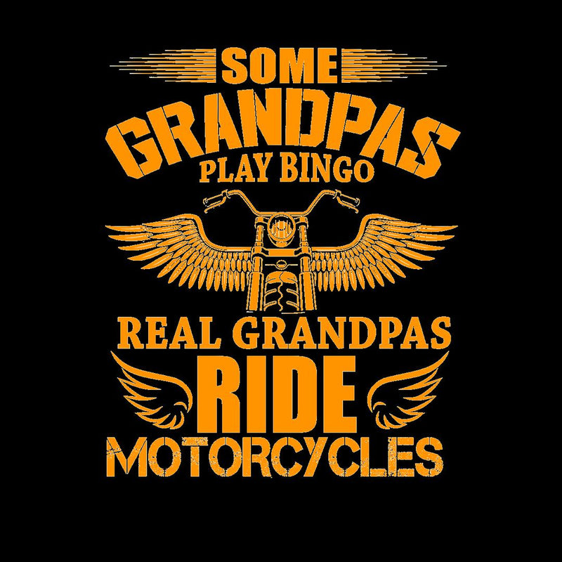 El verdadero abuelo monta en motocicleta