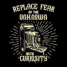 Replace Fear Of The Unknown With Curiosity- t shirts with motivational quotes_motivational quotes for t shirts_inspirational t shirts for teachers_motivational t shirts for teachers_inspirational teacher t shirts_cheap motivational t shirts_funny motivational t shirts_best motivational t shirts