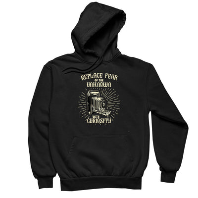Replace Fear Of The Unknown With Curiosity- t shirts with motivational quotes_motivational quotes for t shirts_inspirational t shirts for teachers_motivational t shirts for teachers_inspirational teacher t shirts_cheap motivational t shirts_funny motivational t shirts_best motivational t shirts
