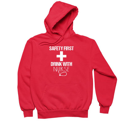 Safety First Drink With Nurse - nurse t shirts funny_nurse t shirts_nurse t shirts cheap_cute nurse t shirts_er nurse t shirts_nurse week t shirts_registered nurse t shirts_male nurse t shirts_nurse practitioner t shirts