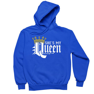 She Is My Queen - t shirts for valentine's day_valentine day t shirts_valentine's day t shirts_long sleeve valentine shirts_valentine's day tee shirt_valentine day tee shirts_valentines day shirt ideas_matching couple t shirts_couple matching t shirts_matching t shirts for couples