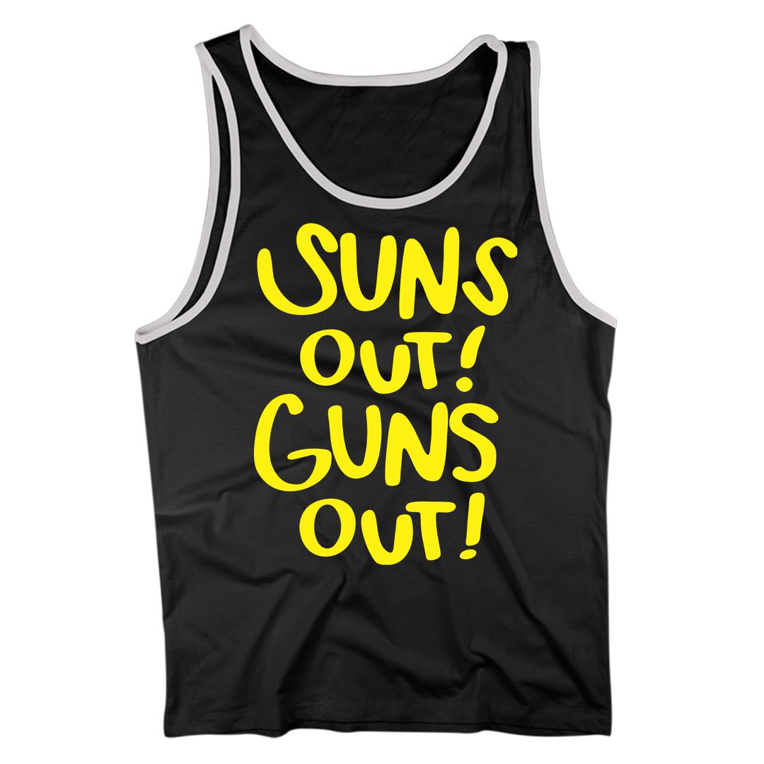 Suns Out Guns Out- mens funny gym shirts_fun gym shirts_gym funny shirts_funny gym shirts_gym shirts funny_gym t shirt_fun workout shirts_funny workout shirt_gym shirt_gym shirts