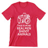 This Is How Real Men Shoot Animals - vegan friendly t shirts_vegan slogan t shirts_best vegan t shirts_anti vegan t shirts_go vegan t shirts_vegan activist shirts_vegan saying shirts_vegan tshirts_cute vegan shirts_funny vegan shirts_vegan t shirts funny