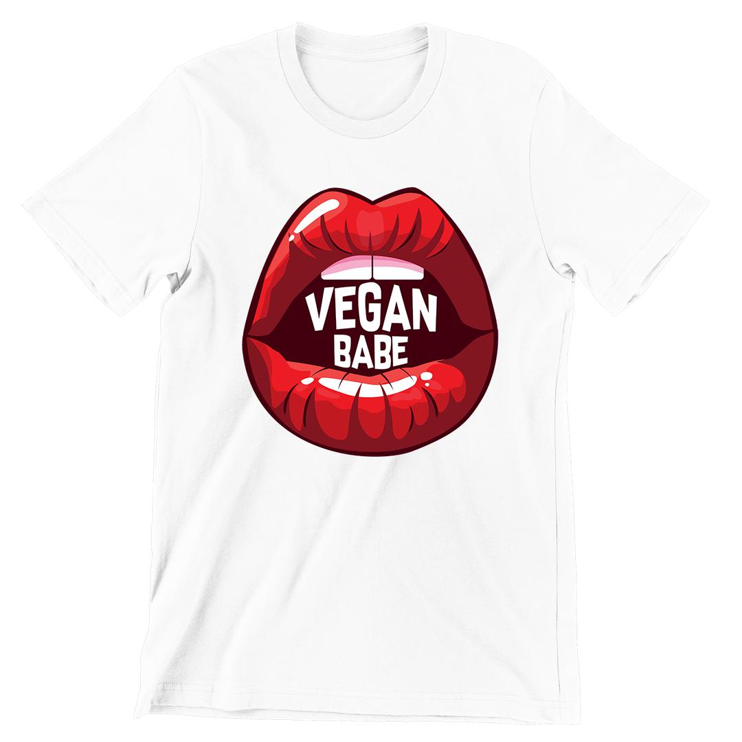 Vegan Babe - vegan friendly t shirts_vegan slogan t shirts_best vegan t shirts_anti vegan t shirts_go vegan t shirts_vegan activist shirts_vegan saying shirts_vegan tshirts_cute vegan shirts_funny vegan shirts_vegan t shirts funny
