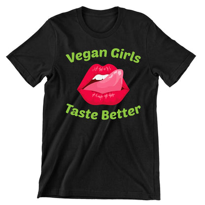 Vegan Girls Taste Better - vegan friendly t shirts_vegan slogan t shirts_best vegan t shirts_anti vegan t shirts_go vegan t shirts_vegan activist shirts_vegan saying shirts_vegan tshirts_cute vegan shirts_funny vegan shirts_vegan t shirts funny
